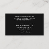 Carte Coupon de beauté moderne Parties scintillant (Dos)