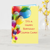 Carte Coupon de Cute (Fleur jaune)