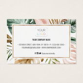 Carte Coupon Feuille Tropical d'été (Dos)