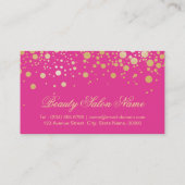 Carte Coupon Glam Gold Pink Confetti Points (Dos)