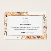 Carte Coupon Gold Floral de Terracotta Automne (Dos)