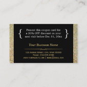 Carte Coupon Gold Parties scintillant Black Mode (Dos)