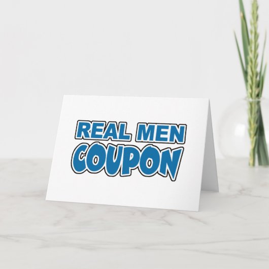 Carte Coupon homme réel (Devant)