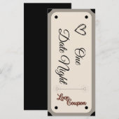 Carte Coupon Jour Valentines modifiable (Devant / Derrière)