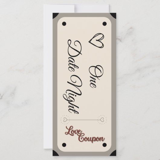 Carte Coupon Jour Valentines modifiable (Devant)