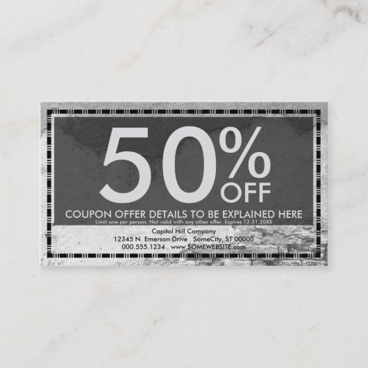 carte coupon mural de ville (Devant)