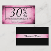 carte coupon parchemin rose (Devant / Derrière)
