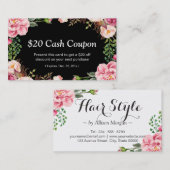 Carte Coupon Remise Pour Coiffure Style Beauté Sal (Devant / Derrière)