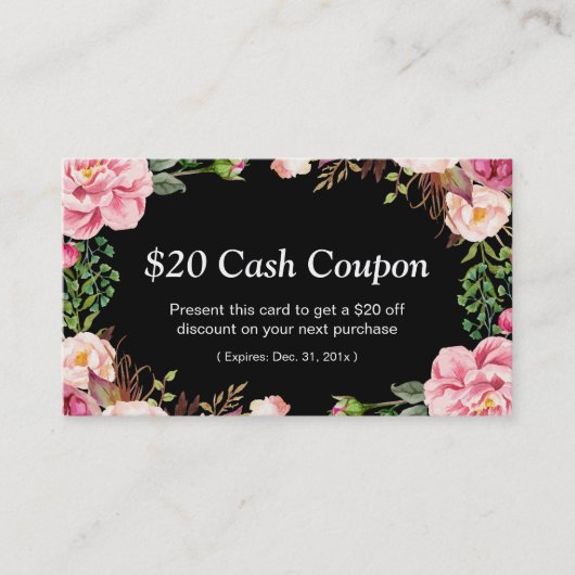 Carte Coupon Remise Pour Coiffure Style Beauté Sal (Devant)