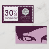 carte coupon : style emo (Devant / Derrière)