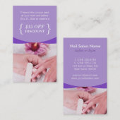 Carte Coupon Violet Floral Nail Salon SPA (Devant / Derrière)
