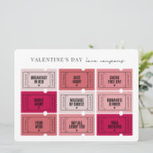Carte Coupons d'Amour Saint Valentin (Debout devant)