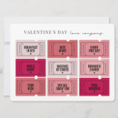 Carte Coupons d'Amour Saint Valentin (Devant)