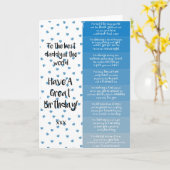 Carte Coupons d'anniversaire papa (Fleur jaune)