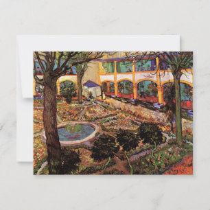 Carte Cour de l'hôpital d'Arles par Vincent van Gogh