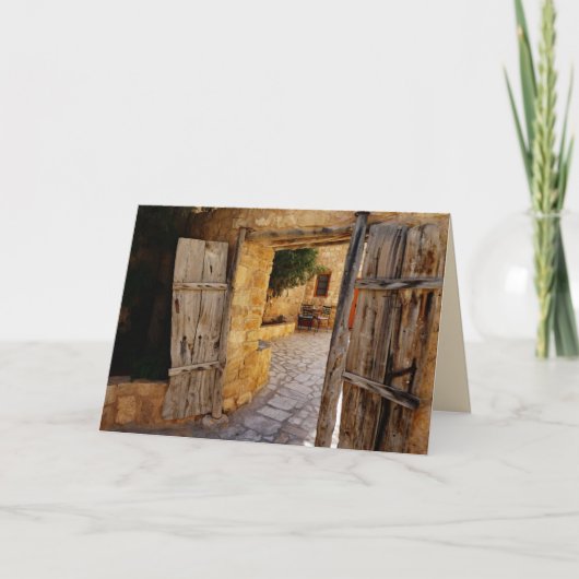 Carte Cour Rustique, Toutes les occasions Salutation vie (Devant)