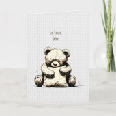 Carte Courage Compassion Coussin Ourson Mignon (Devant)