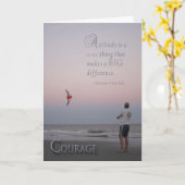 Carte Courage - encouragement au cancer (Fleur jaune)