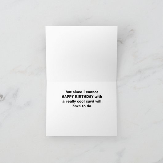 CARTE COURAGE ***JOUR D'ANNIVERSAIRE*** D'UN ÂNE COOL (Intérieur)