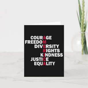 Carte Courage Liberté Droits Diversité Justice