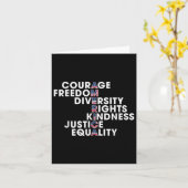 Carte Courage Liberté Droits Diversité Justice (Fleur jaune)
