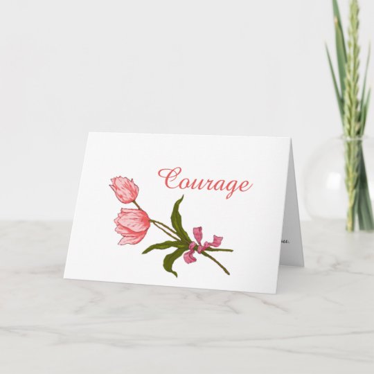 Carte Courage Malade Du Cancer Ruban Rose De Tulipes Zazzle Be