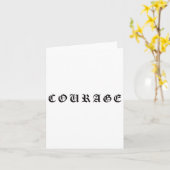 Carte Courage One Word Insrational Motivational Quote Wo (Fleur jaune)