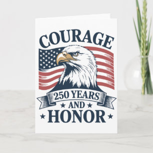 Carte Courage Patriotique Honneur Héritage Thème USA