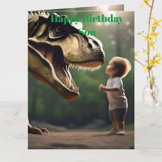 Carte **"Courage Unleashed : Un petit garçon fait face a (Fleur jaune)