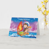 Carte Courageux marin (Fleur jaune)