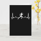 Carte Coureur à rythme cardiaque Cadeau drôle (Fleur jaune)