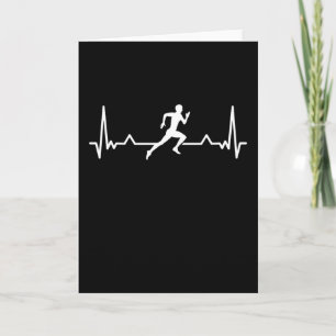 Carte Coureur à rythme cardiaque Cadeau drôle