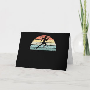 Carte Coureur Rétro Coucher de Soleil Vintage Lever de S
