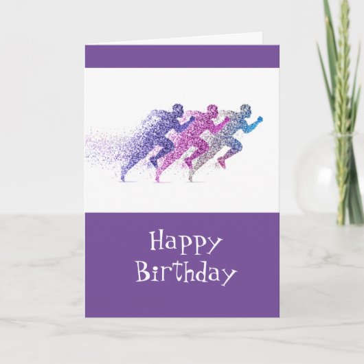 Carte Coureurs amusant Chocolat Anniversaire Cake Calori (Devant)