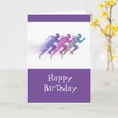 Carte Coureurs amusant Chocolat Anniversaire Cake Calori (Fleur jaune)