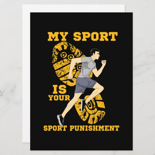 Carte Courir - Châtiment du sport (Devant / Derrière)