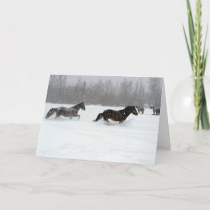 Carte Courir dans la neige