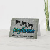 Carte Courir Greyhounds Anniversaire personnalisé (Devant)
