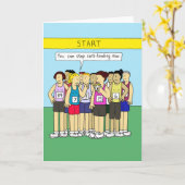 Carte Courir l'Humour pour ses carbes de manger (Fleur jaune)