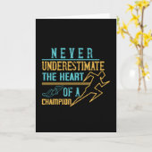 Carte Courir - Ne jamais sous-estimer le champion (Fleur jaune)