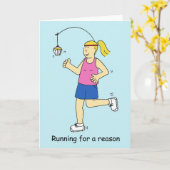 Carte Courir pour le gâteau comme motivation. (Fleur jaune)