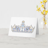 Carte couronne argentée de diamants du cœur lumineux mod (Fleur jaune)