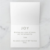 Carte Couronne argentée élégante Joyuses Fêtes Entrepris (Intérieur)