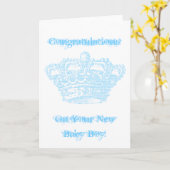 Carte Couronne bleue (Fleur jaune)