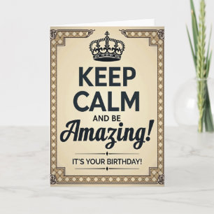 Carte Couronne d'Anniversaire Royale