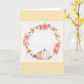 Carte Couronne d'automne (Fleur jaune)