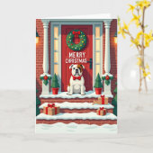 Carte Couronne de Chien Joyeux (Fleur jaune)