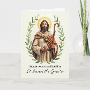Carte Couronne de feuilles pour la fête de Saint Jacques