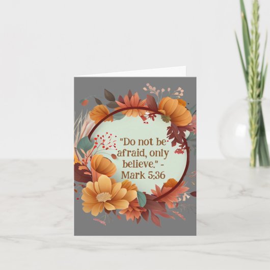 Carte Couronne de fleurs de paille de la nature sereine (Devant)