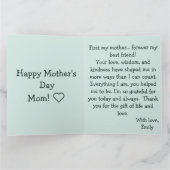 Carte Couronne de fleurs "Je t'aime maman" - Bonne fête  (Intérieur)